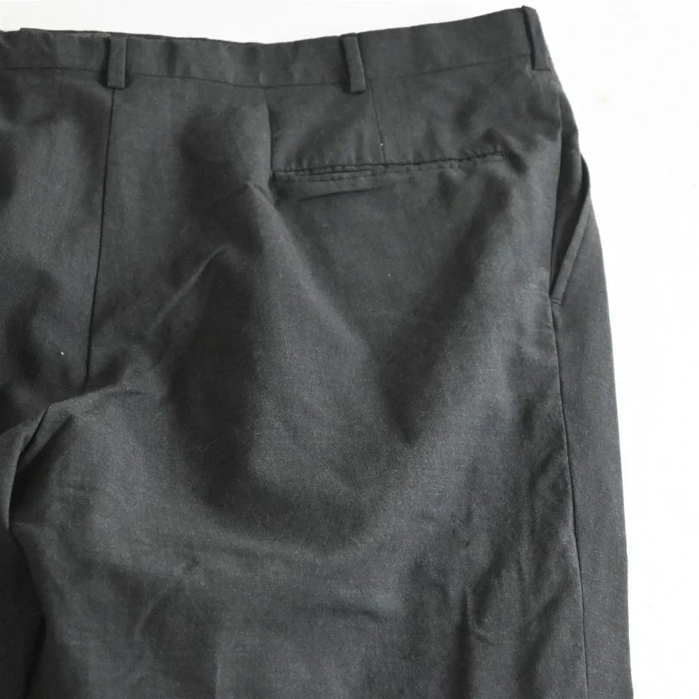 Jos A‎ Bank 40x29 Gray 100% Wool Pleated Cuffed Mens Dress Pants